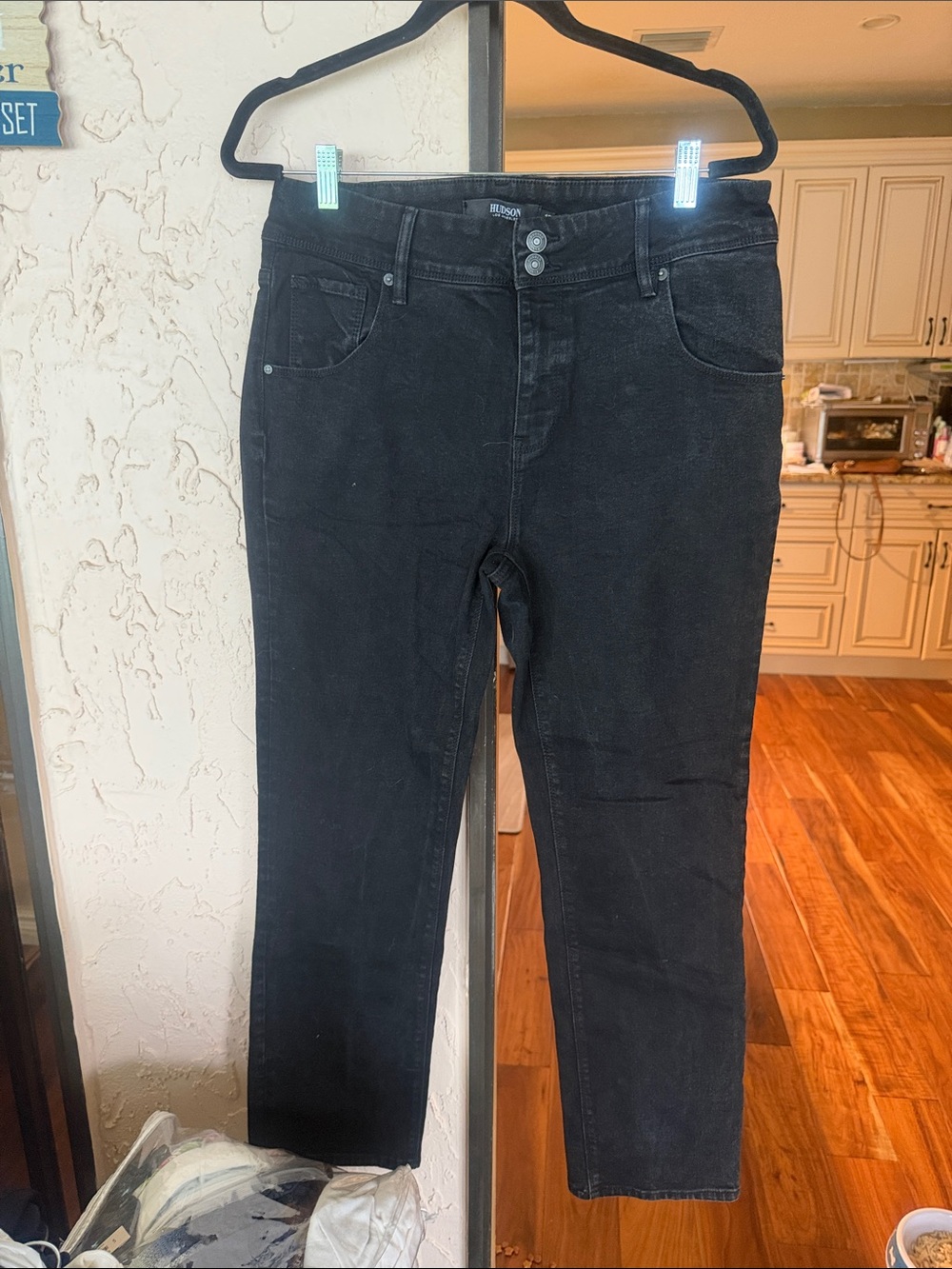 Hudson Jeans Black Straight-Leg Women’s Jeans